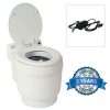 Laveo™ Waterless Portable Camper Toilet with Wall Outlet for RV, Home Care, Tiny Homes & More